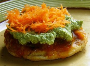 Top with fresh grated carrot
