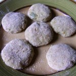 Coated puffs ready to cook