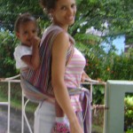 2 year-old Keeyah in a back carry.
